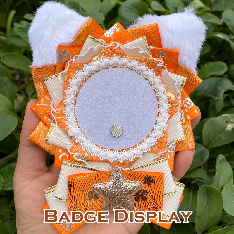 Cat ear Rosette | ita Bag Decoration Accessories | Button Pin Badge holder