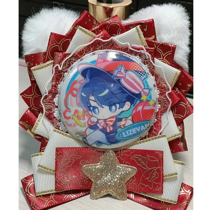 Cat ear Rosette | ita Bag Decoration Accessories | Button Pin Badge holder