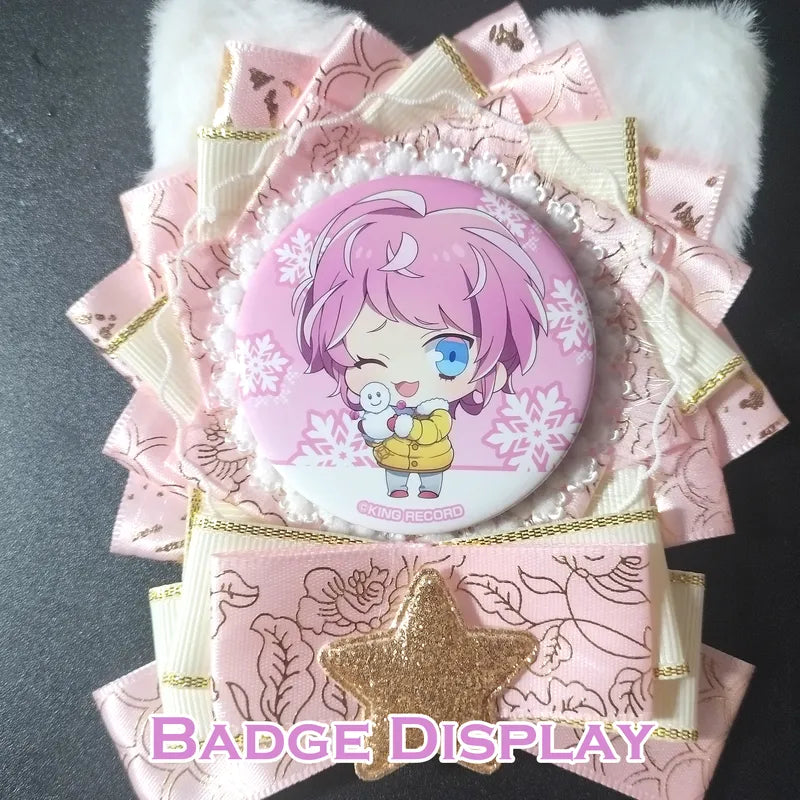 Cat ear Rosette | ita Bag Decoration Accessories | Button Pin Badge holder