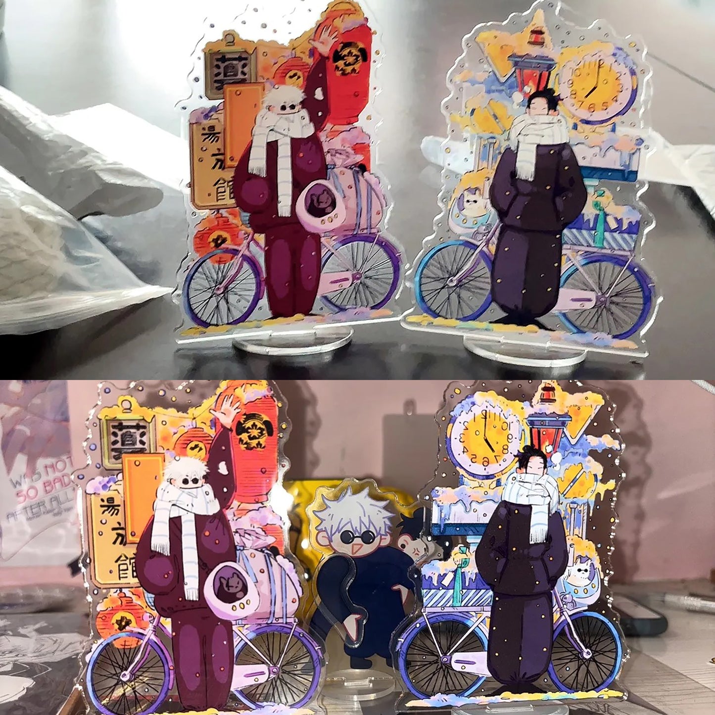 Gojo satoru Geto Suguru Winter Love standee | JJK Jujutsu kaisen SatoSugu fanart Acrylic stand