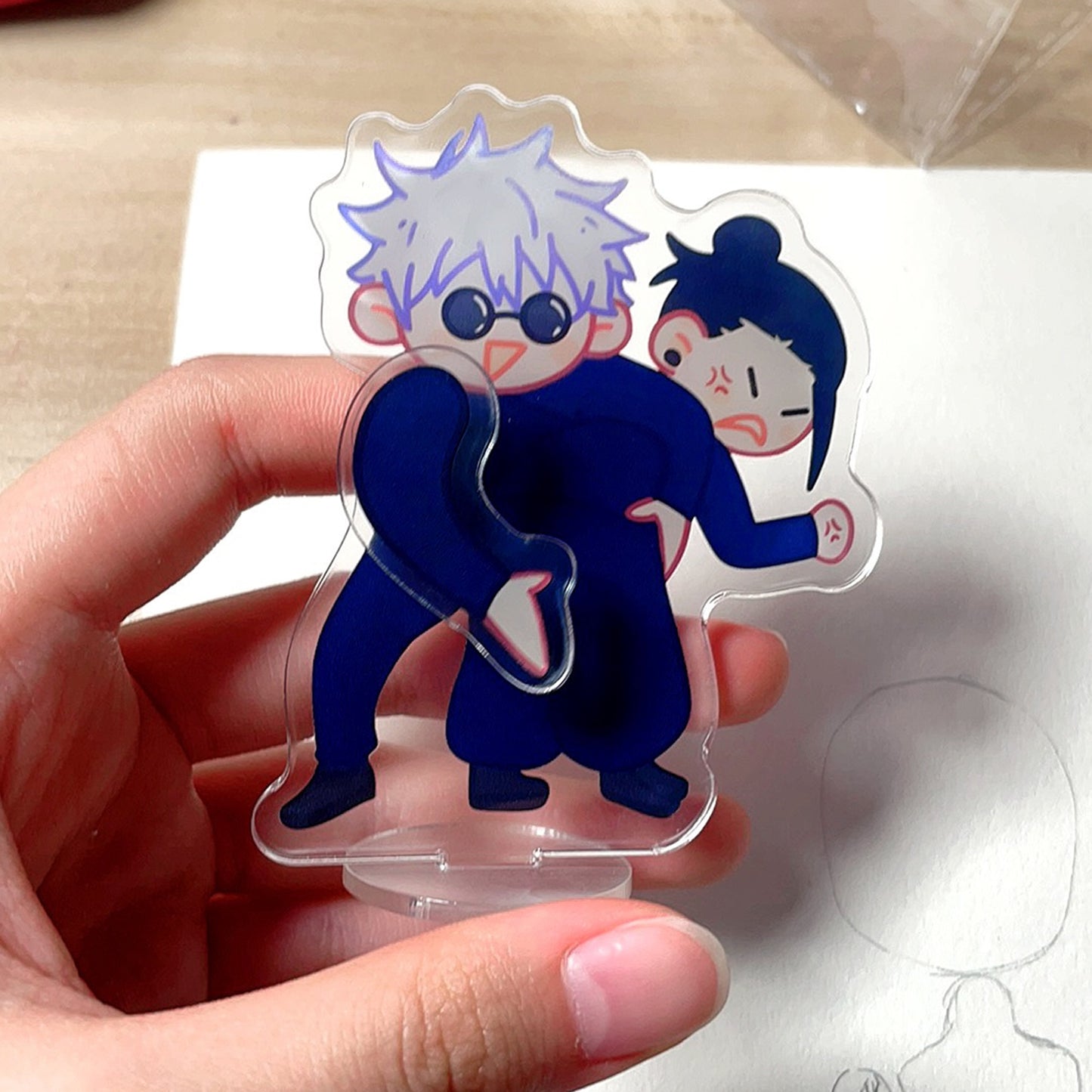 Gojo satoru Geto Suguru pat pat standee | JJK Jujutsu kaisen SatoSugu fanart Acrylic stand