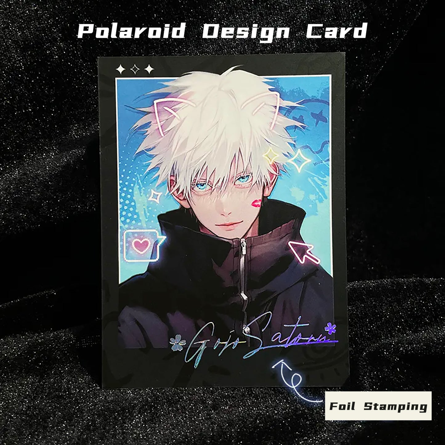 Gojo satoru sparkling blue eyes hologram Button/photocard/polaroid set | JJK Jujutsu kaisen