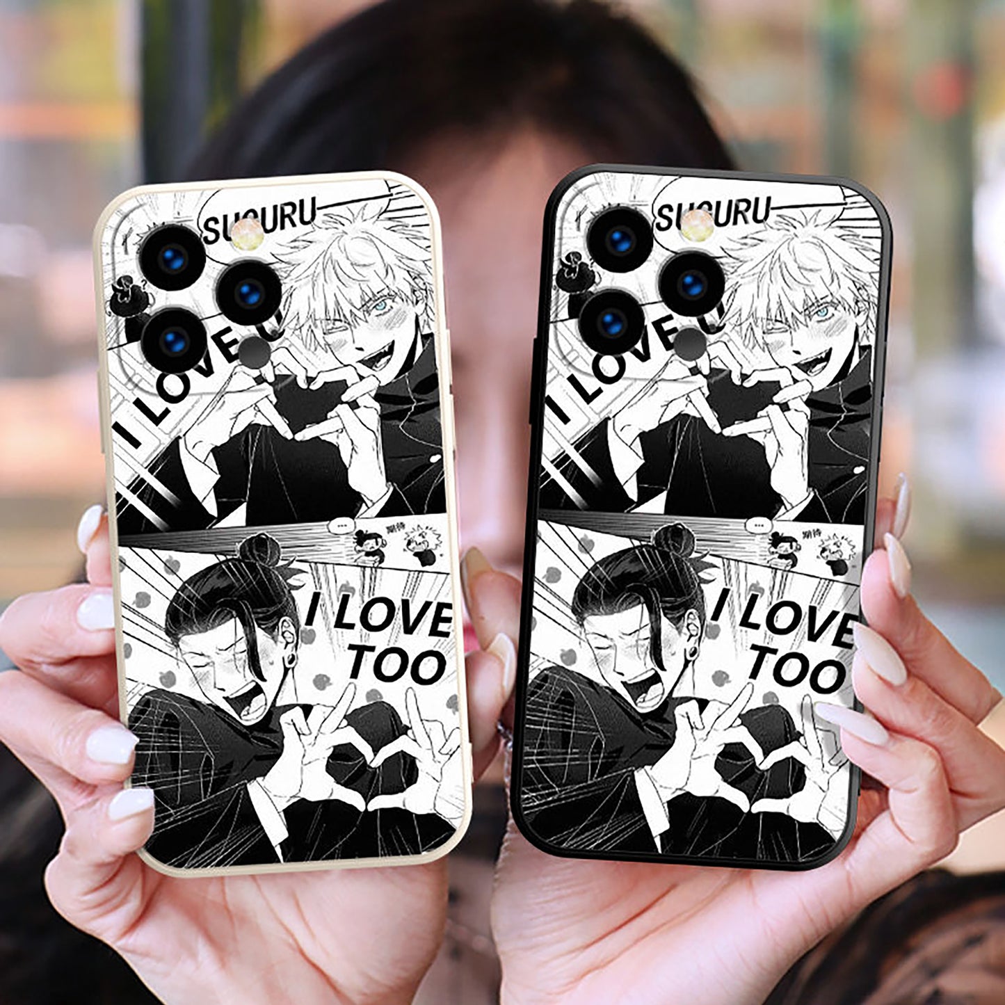 Geto and Gojo "I LOVE YOU" Custom Phone Case | JJK Jujutsu Kaisen Satoru Suguru Satosugu