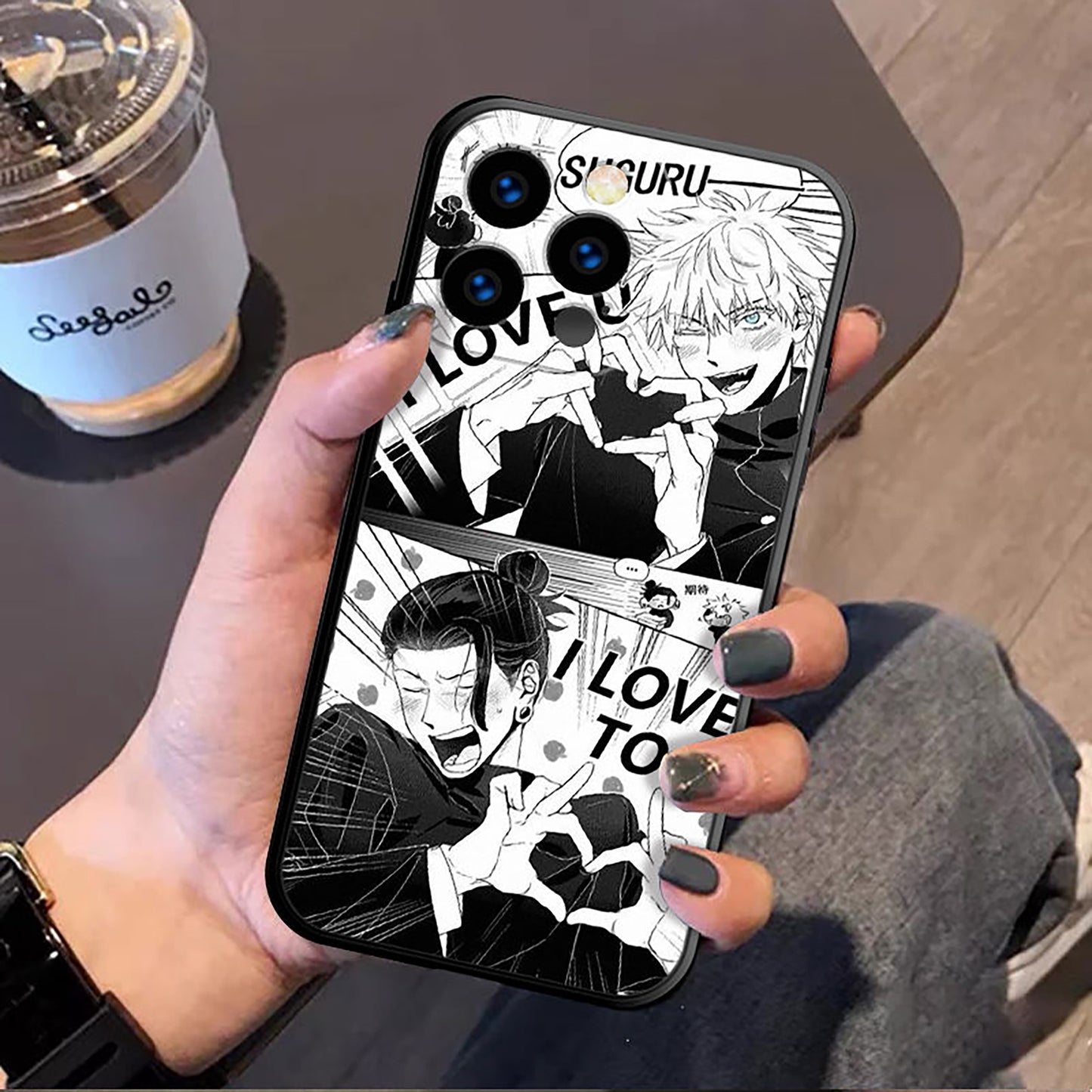 Geto and Gojo "I LOVE YOU" Custom Phone Case | JJK Jujutsu Kaisen Satoru Suguru Satosugu