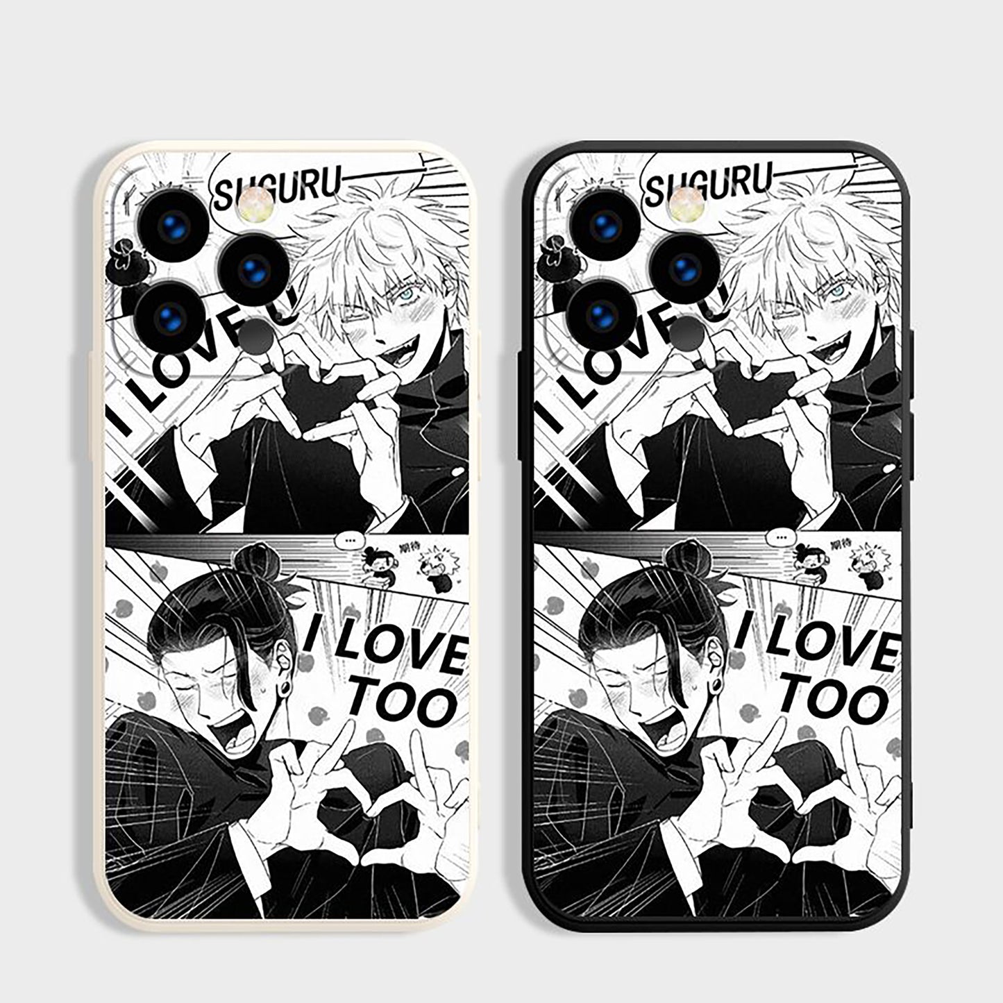 Geto and Gojo "I LOVE YOU" Custom Phone Case | JJK Jujutsu Kaisen Satoru Suguru Satosugu