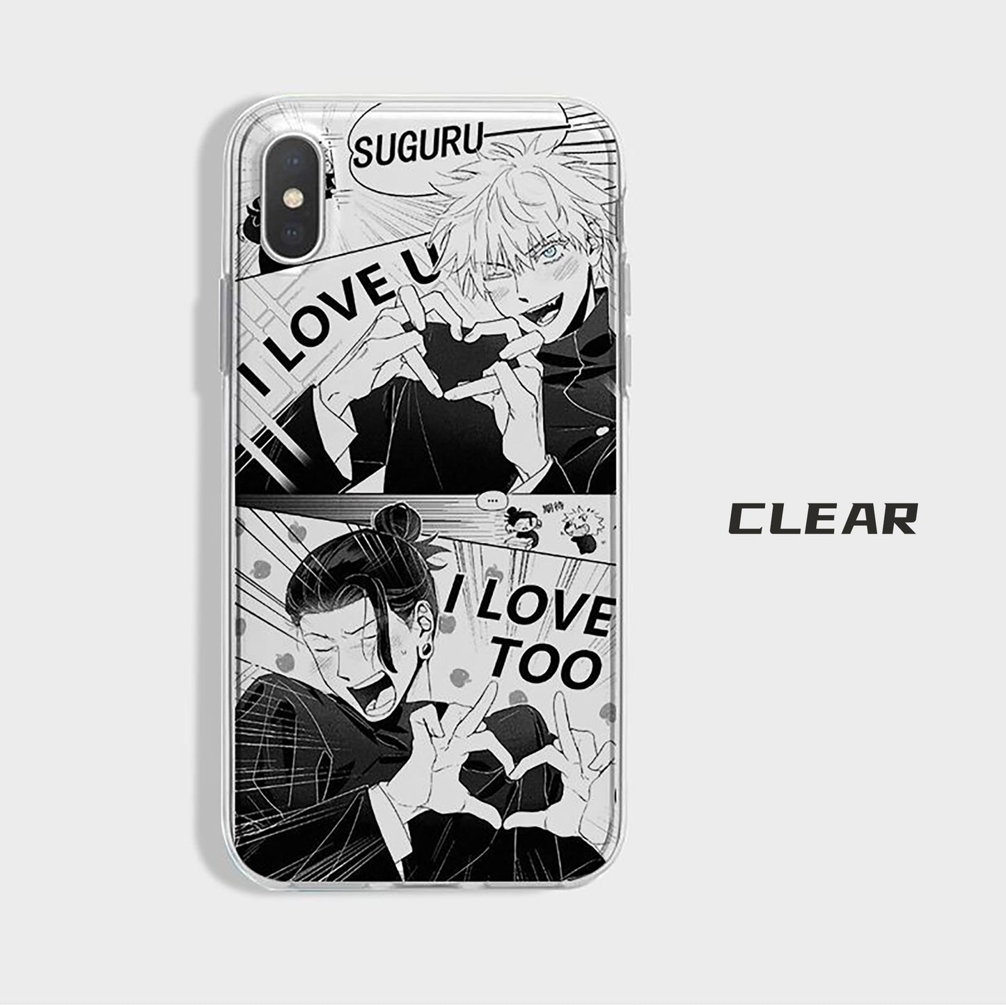 Geto and Gojo "I LOVE YOU" Custom Phone Case | JJK Jujutsu Kaisen Satoru Suguru Satosugu