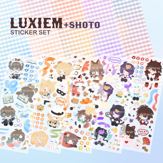 Chibi Luxiem & Shoto stickers set | NIJISANJI EN Vox Mysta Ike Luca Shu Vtuber