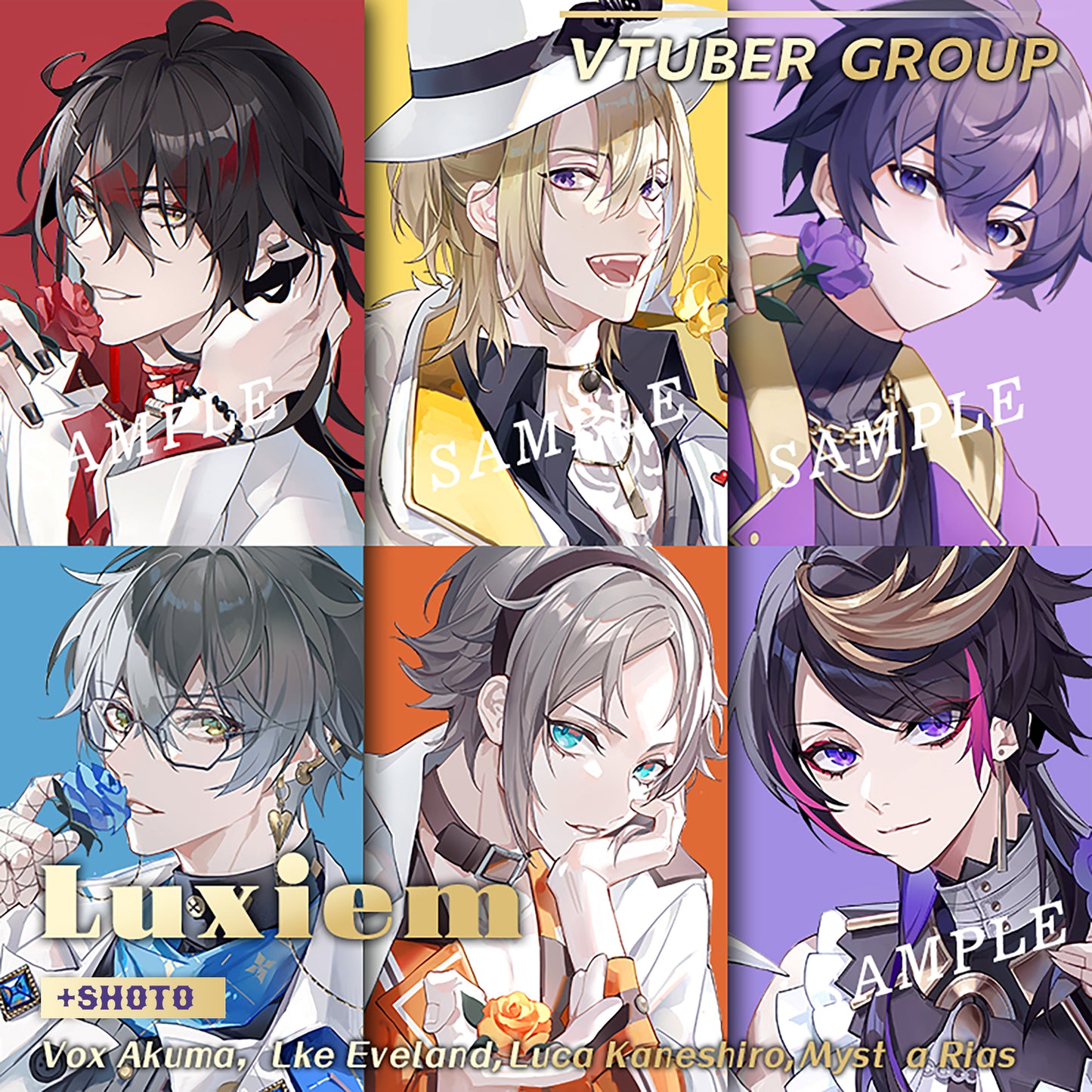 Luxiem & Shoto keychain button pin photocard set | NIJISANJI EN Vox Mysta Ike Luca Shu Vtuber