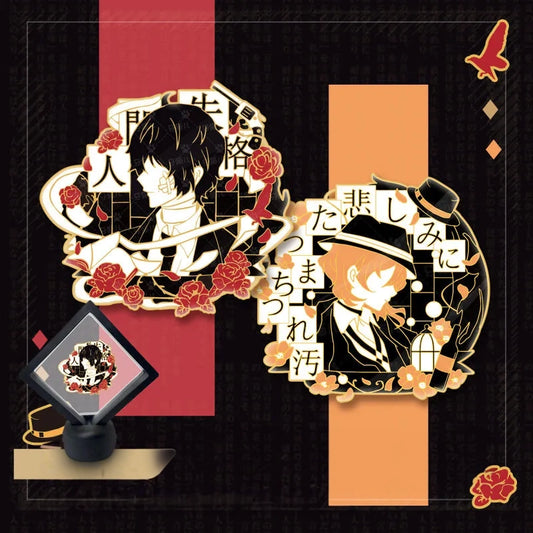 Dazai & Chuuya metal pin | Bungo Stray Dogs soukoku