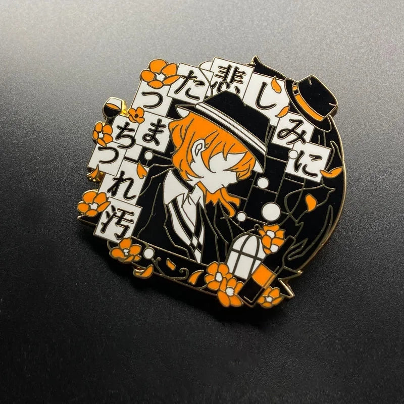 Dazai & Chuuya metal pin | Bungo Stray Dogs soukoku