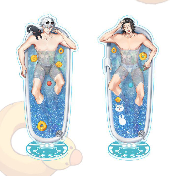 Gojo satoru Geto Suguru bathing standee | JJK Jujutsu kaisen SatoSugu fanart Acrylic liquid stand