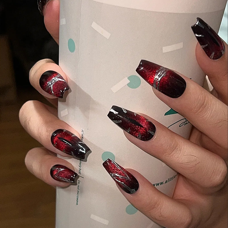 Sylus Tangible Shackles anime inspired press-on nails for Love and Deepspace fans