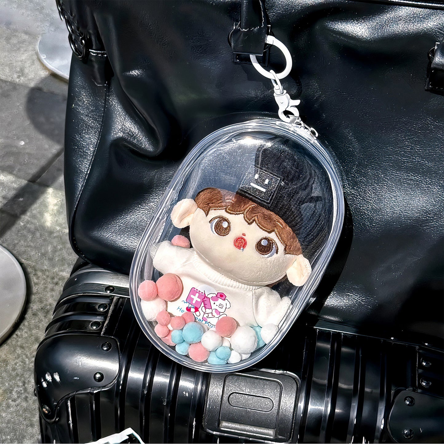 Fully transparent cotton doll large bag | PVC Clear Decorate ita Bag