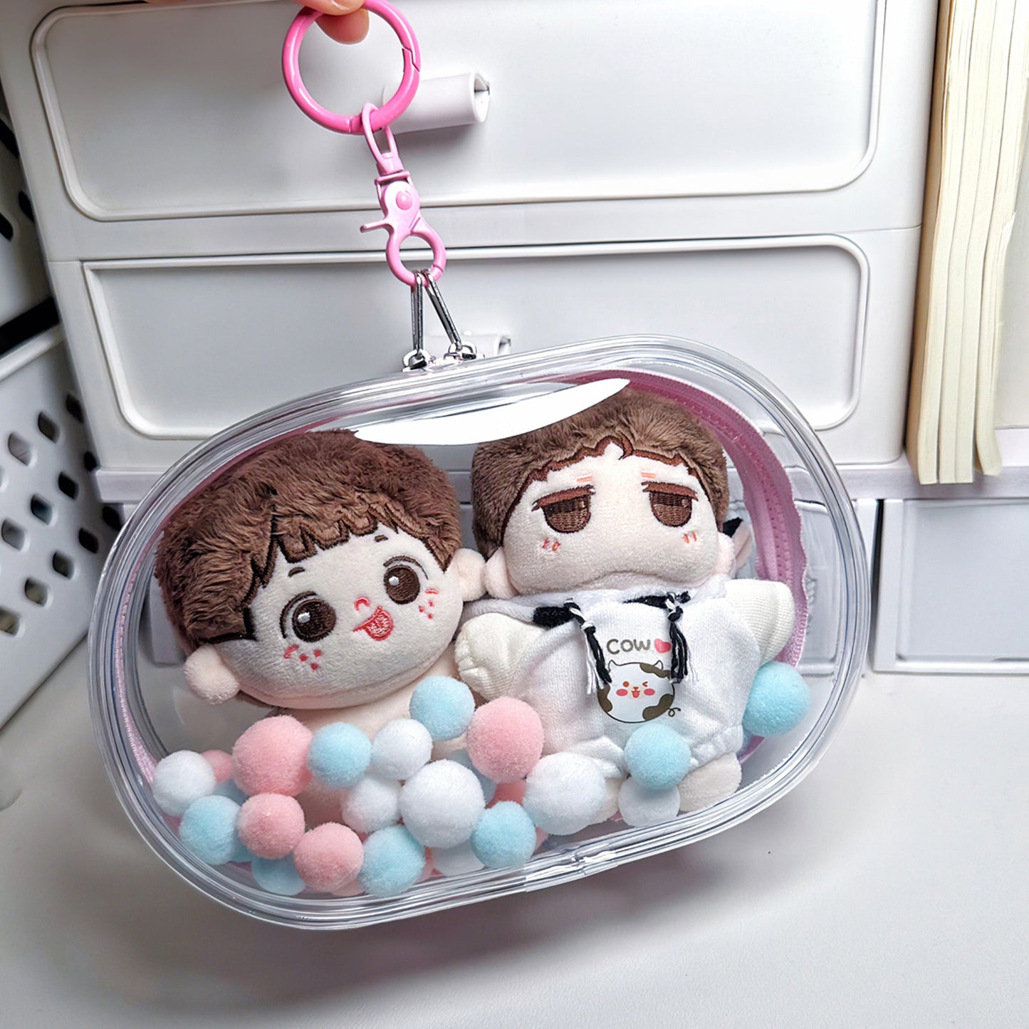 Fully transparent cotton doll large bag | PVC Clear Decorate ita Bag