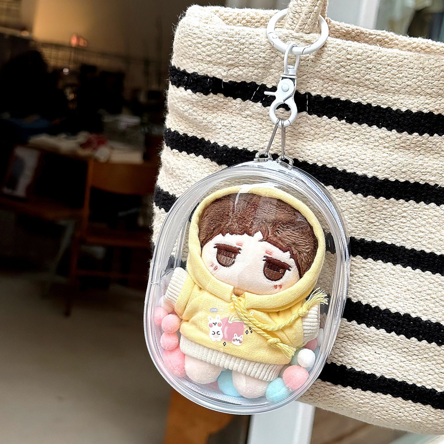 Fully transparent cotton doll bag | PVC Clear Decorate ita Bag