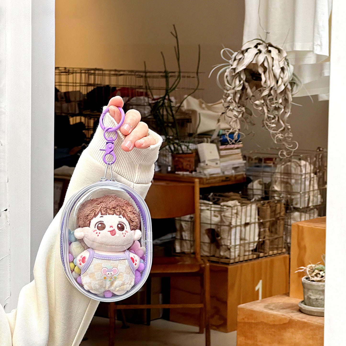 Fully transparent cotton doll bag | PVC Clear Decorate ita Bag