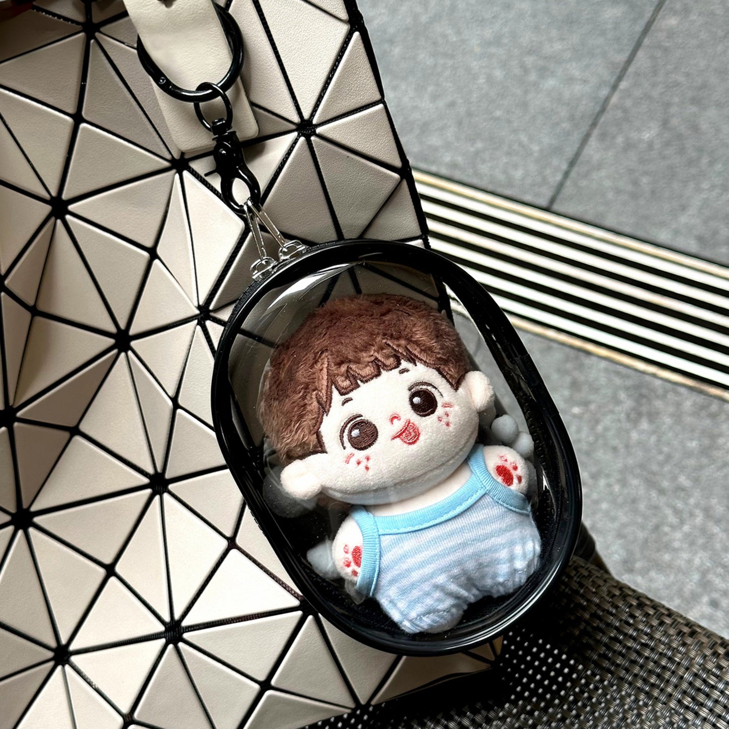 Fully transparent cotton doll bag | PVC Clear Decorate ita Bag