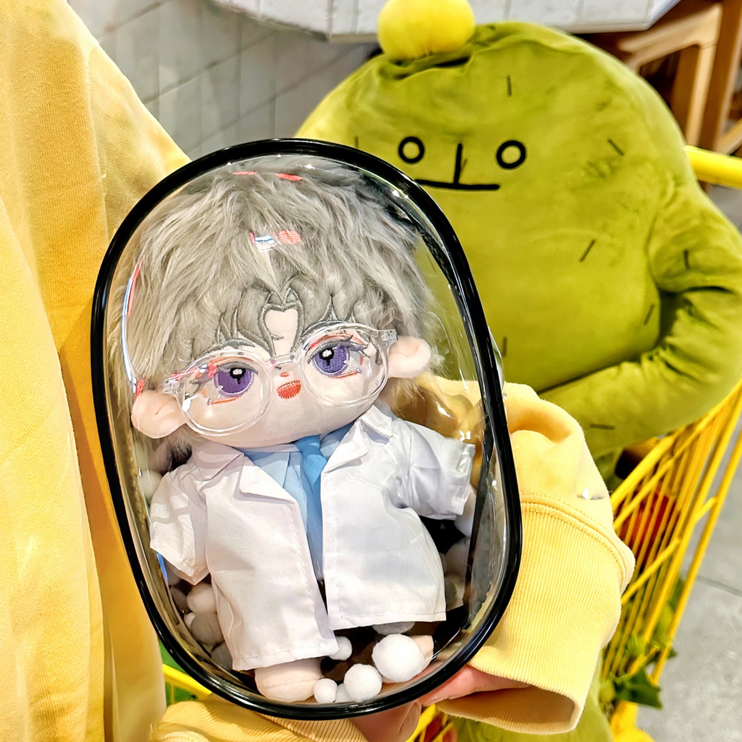 Fully transparent cotton doll large bag | PVC Clear Decorate ita Bag